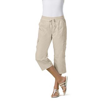 Woman Within Plus Size Petite Convertible Length Cargo Capri/Bermuda