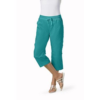 Woman Within Plus Size Petite Convertible Length Cargo Capri/Bermuda