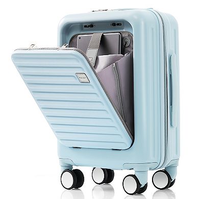 Merax Front Opening 20-inch Carry-on Luggage With Expandable Travel Bag Set