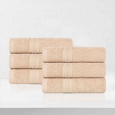 SUPERIOR Cotton 6-Piece Solid Hand Towel Set
