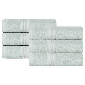 SUPERIOR Cotton 6 pc Solid Hand Towel Set