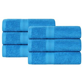 SUPERIOR Cotton 6 pc Solid Hand Towel Set