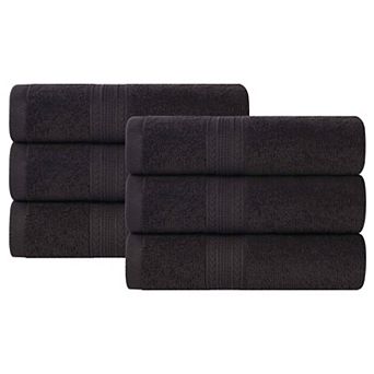 SUPERIOR Cotton 6 pc Solid Hand Towel Set