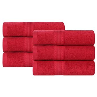 SUPERIOR Cotton 6 pc Solid Hand Towel Set