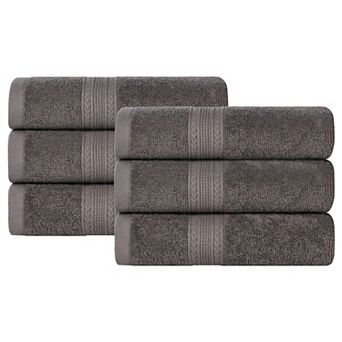 SUPERIOR Cotton 6 pc Solid Hand Towel Set
