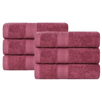 SUPERIOR Cotton 6 pc Solid Hand Towel Set