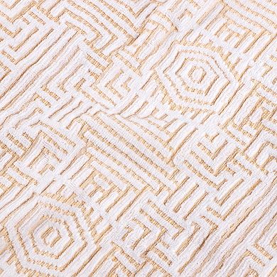 SUPERIOR 6-Piece Cotton Geometric Jacquard Plush Absorbent Towel Set