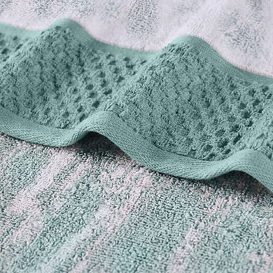 SUPERIOR Modern Cotton 3-Piece Absorbent Mid-Weight Jacquard Bathroom Towel Set