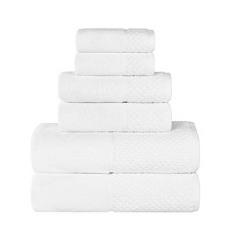 SUPERIOR 6 pc Lodie Cotton Plush Absorbent Jacquard Towel Set