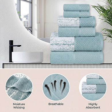 SUPERIOR 12-pc. Lodie Cotton Plush Absorbent Jacquard Towel Set