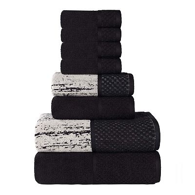 SUPERIOR Modern Cotton 8-Piece Mid-Weight Solid and Patterned Mix