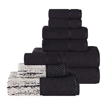 SUPERIOR 9 pc Lodie Cotton Plush Absorbent Bath Towel Set