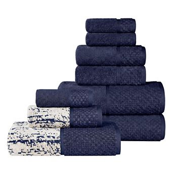 SUPERIOR 9 pc Lodie Cotton Plush Absorbent Bath Towel Set