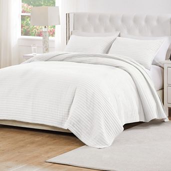 Greenland Home Fashions Monterrey White Quilt Set