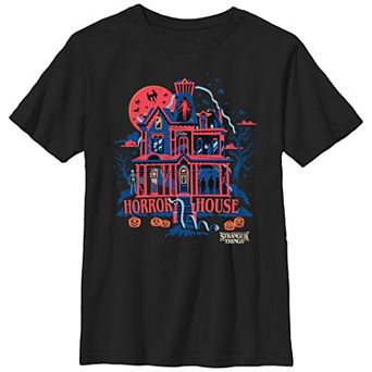 Boys 8-20 Stranger Things Horror House Graphic Tee