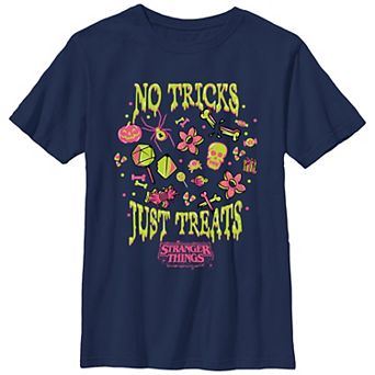 Boys 8-20 Stranger Things No Tricks Just Treats Graphic Tee
