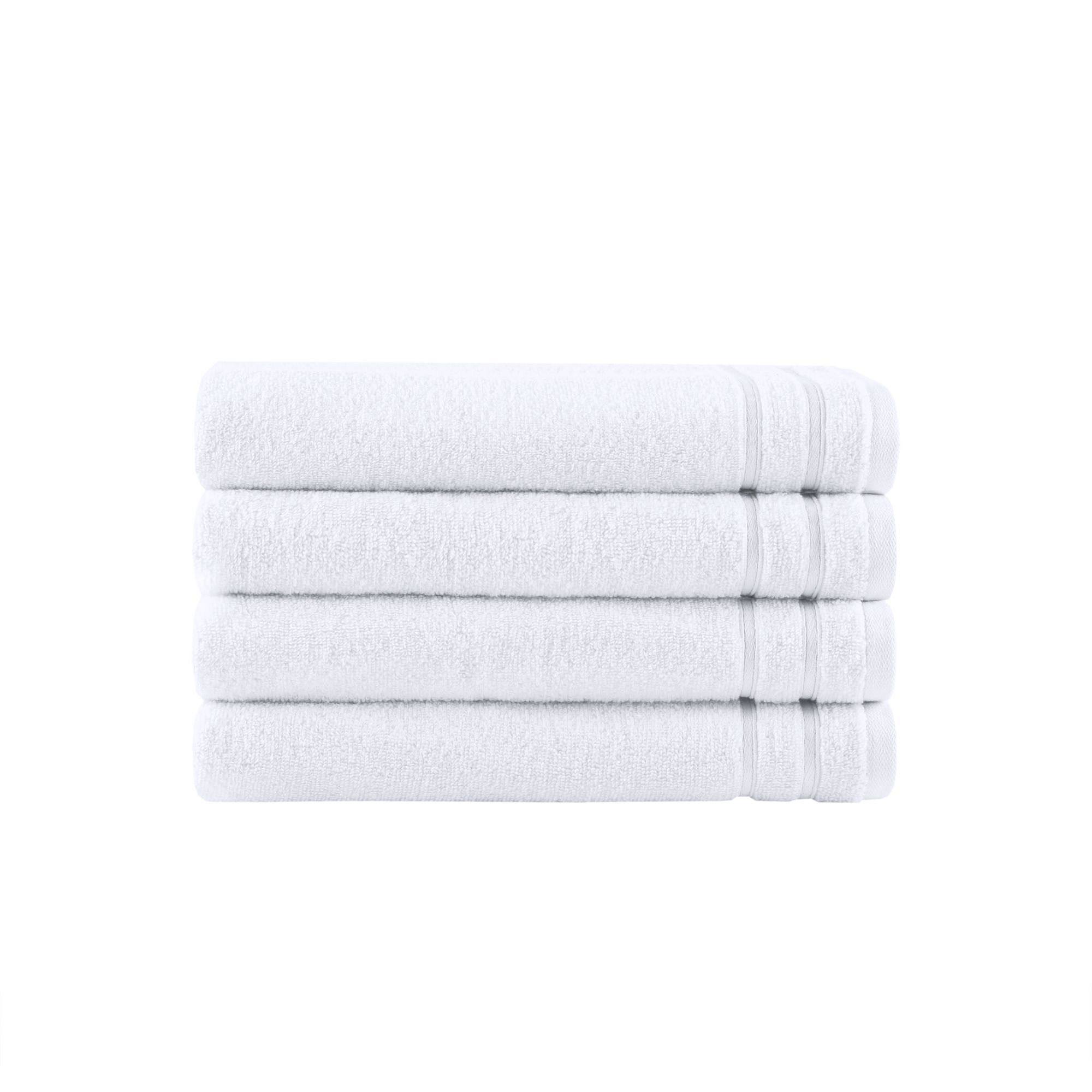 510 Design 400GSM Essential Bundle Quick Dry Cotton 4PC XL Towel Set, White