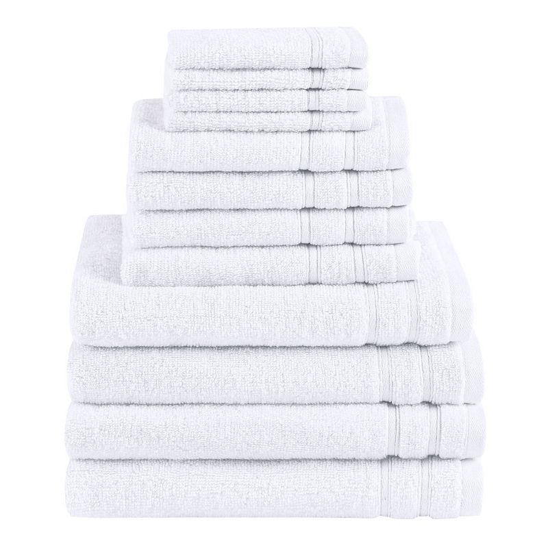 510 Design 400GSM Essential Bundle Quick Dry Cotton Towel Set, White