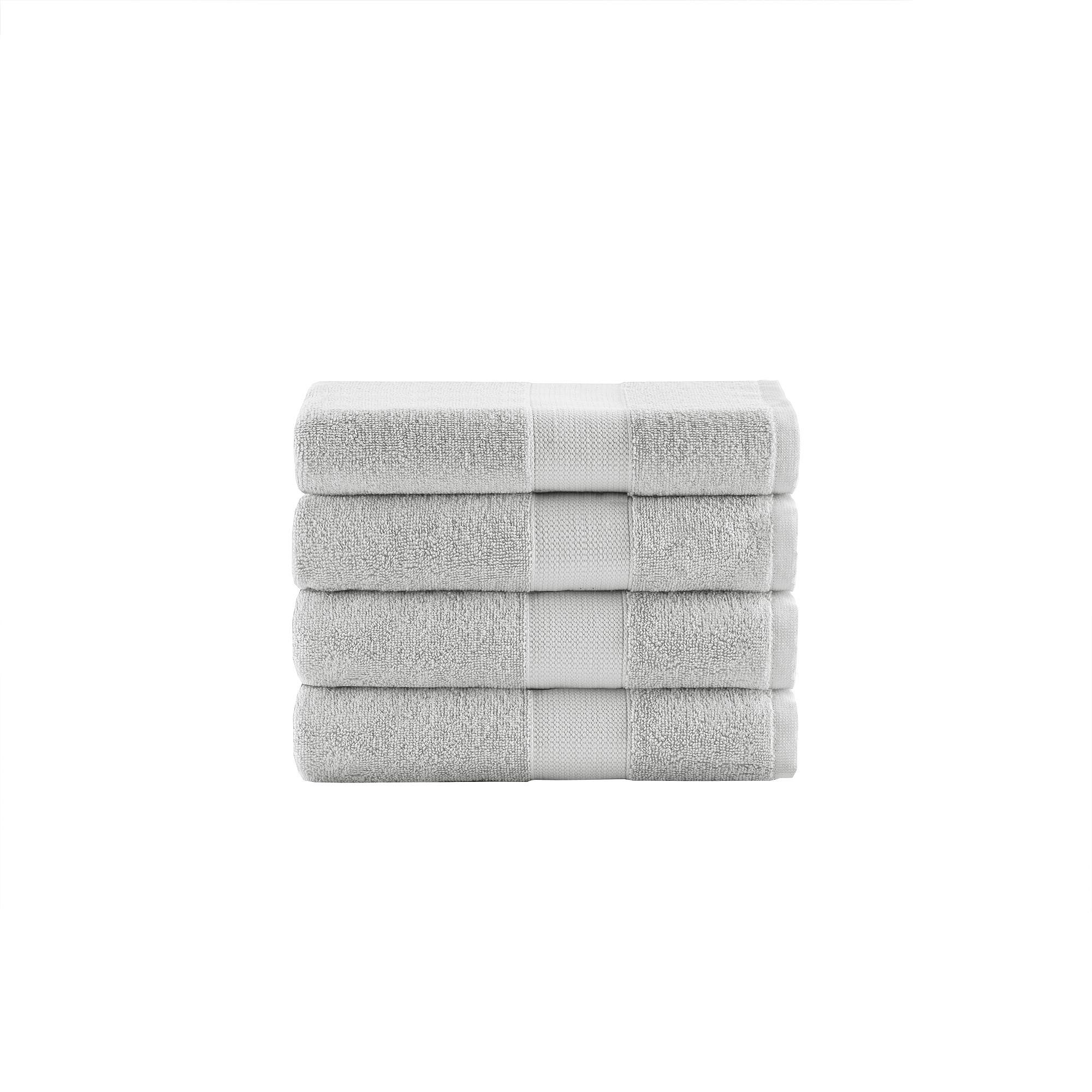 510 Design Premium Turkish Cotton 500GSM Plush 4PC Towel Set, Light Gray