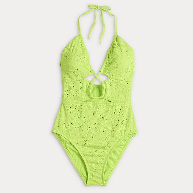 Women's Freshwater Keyhole Bandeau One-Piece Swimsuit