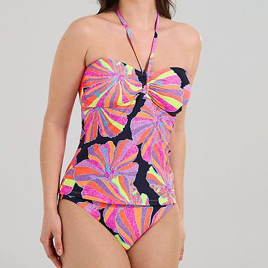 Women's Freshwater Shirred Halter Bandeau Tankini Top
