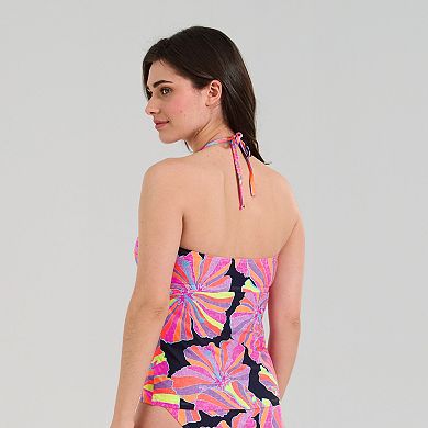 Women's Freshwater Shirred Halter Bandeau Tankini Top