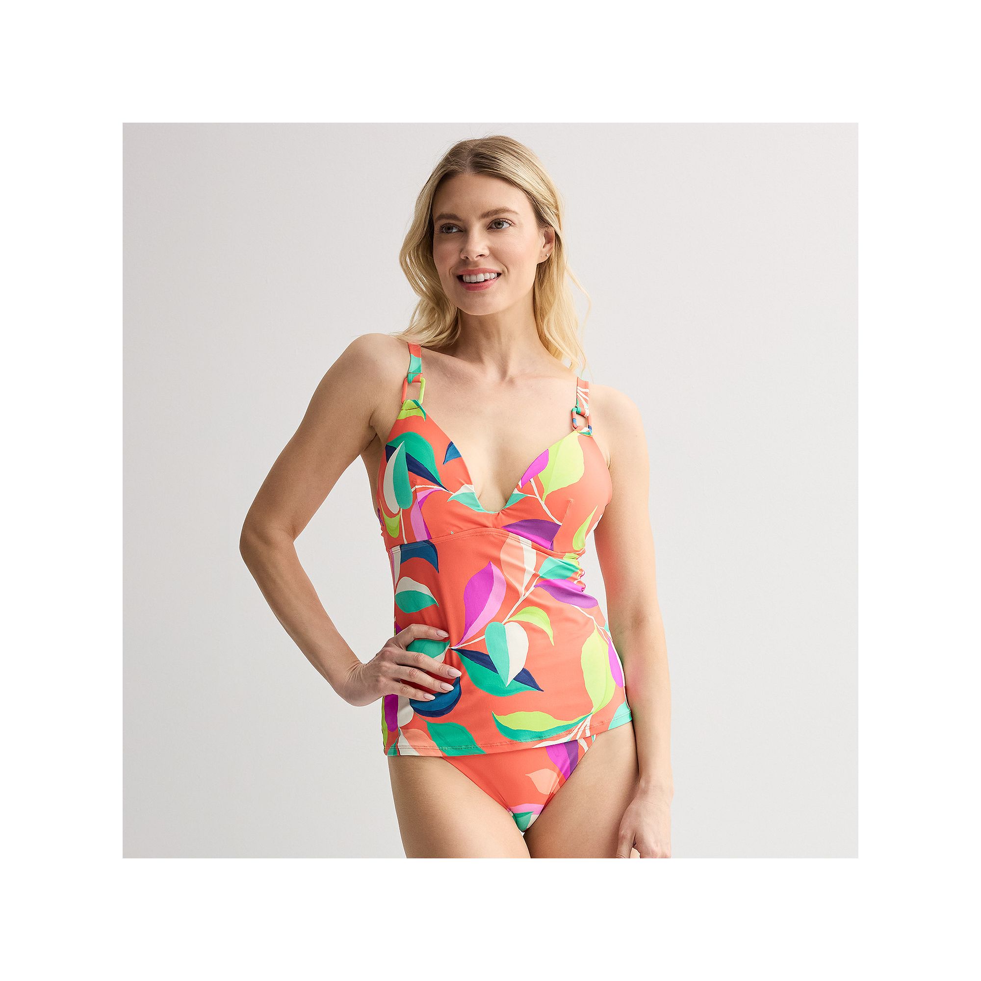Womens Freshwater Hidden Underwire Tankini Swim Top, Size: XS, Free Spirit