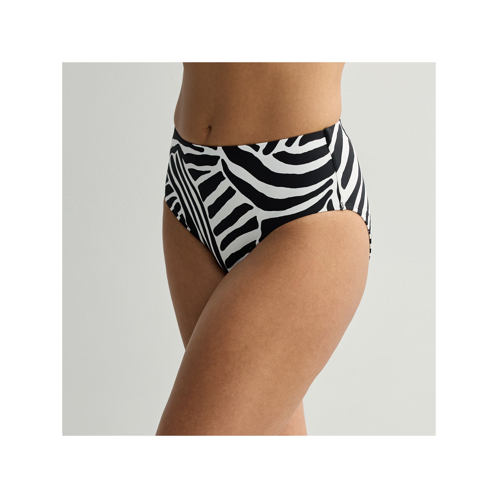 Womens Freshwater Compression Swim Bottoms, Size: XS, Zebra Waves Black