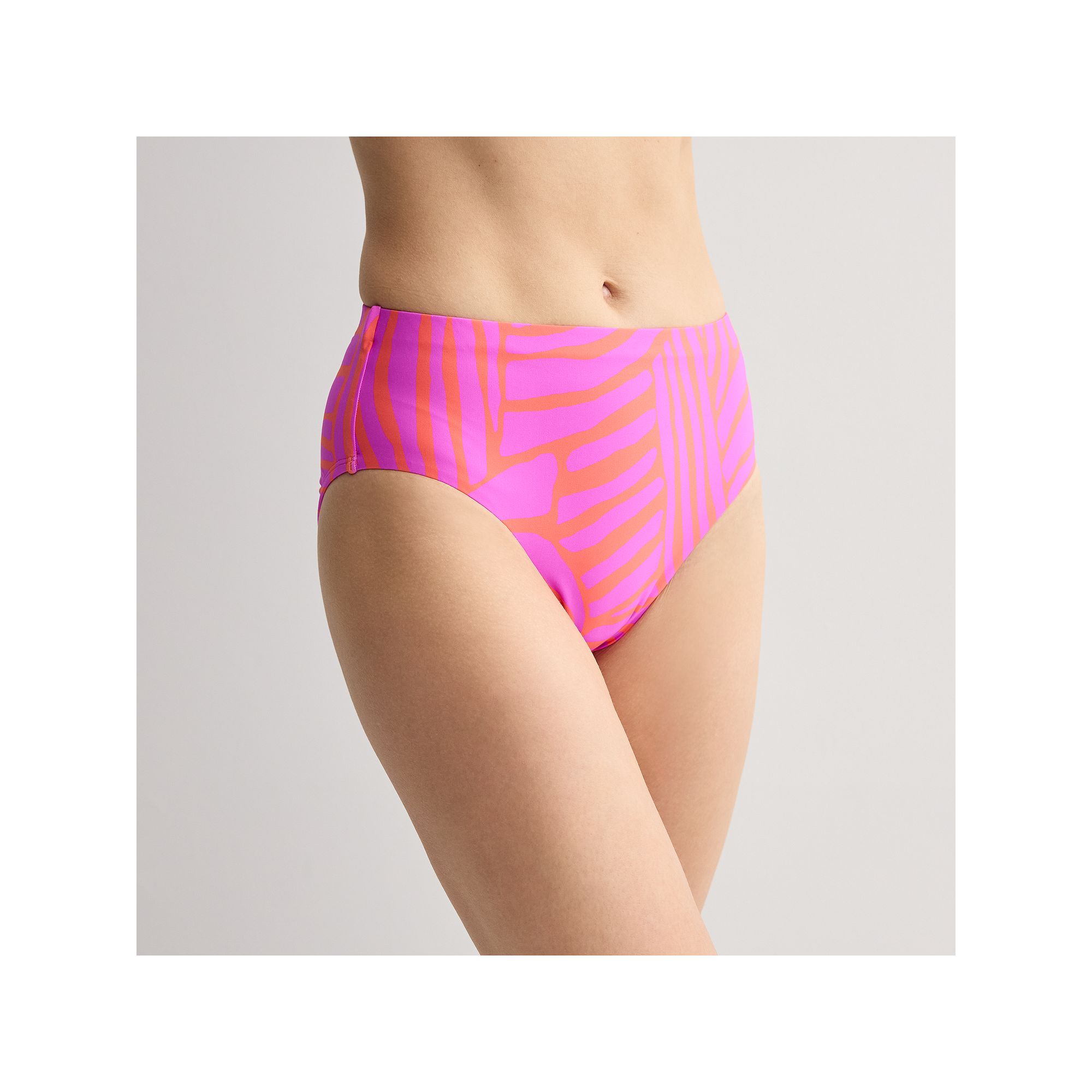 Womens Freshwater Compression Swim Bottoms, Size: XS, Zebra Waves Pink