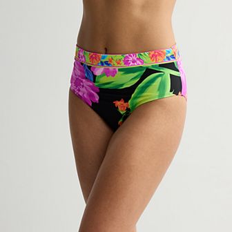 Women's Freshwater Banded High Leg Swim Bottoms