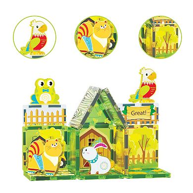 PicassoTiles 26 PC Farm Themed, Magnetic Tiles, Magnetic Building Blocks for Kids 3+