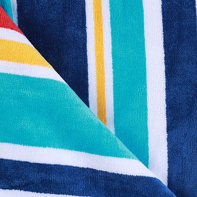 SUPERIOR Oceana Striped Oversized Lightweight Cotton Beach Towel