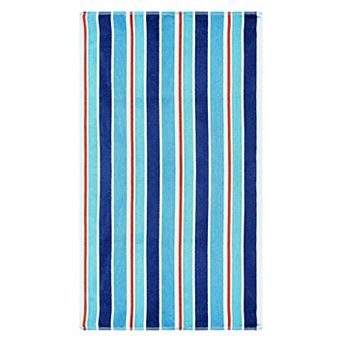 SUPERIOR Ocean Striped Oversized Lightweight Cotton Beach Towel