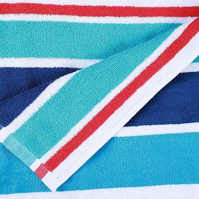 SUPERIOR Ocean Striped Oversized Lightweight Cotton Beach Towel
