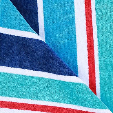 SUPERIOR Ocean Striped Oversized Lightweight Cotton Beach Towel