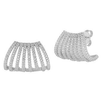 WINX 18k Gold Plated Cubic Zirconia Fancy Cage Earrings