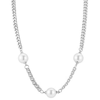 WINX 18k Gold Plated Freshwater Cultured Pearl Station Necklace