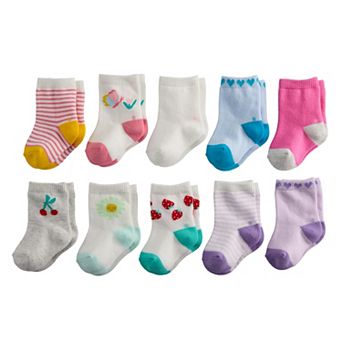 Baby & Toddler Girl Jumping Beans® 10 pk Garden Crew Socks