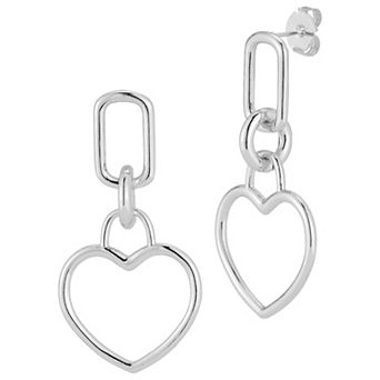 WINX 18k Gold Plated Open Heart Drop Earrings