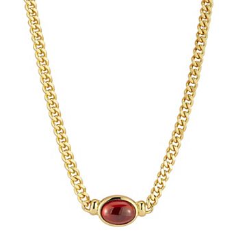 WINX 18k Gold Plated Cubic Zirconia Curb Chain Necklace