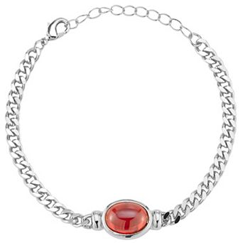 WINX 18k Gold Plated Cubic Zirconia Curb Chain Bracelet