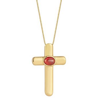 WINX 18k Gold Plated Cubic Zirconia Cross Necklace