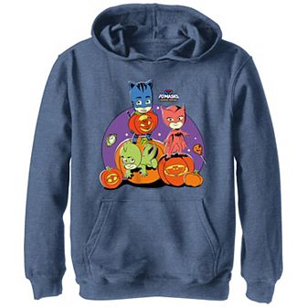 Boys 8-20 PJ Masks Catboy Owlette Gekko With Jack O Lanterns Graphic Hoodie