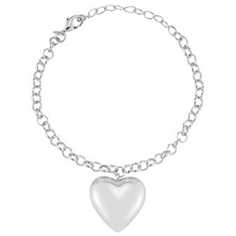WINX Silver Tone Bold Heart Bracelet