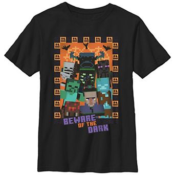 Boys 8-20 Minecraft Beware Of The Dark Graphic Tee