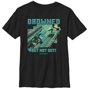 Boys 8-20 Minecraft Drown But Not Out Graphic Tee