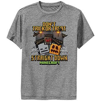 Boys 8-20 Minecraft Don't Trick Or Treat Performance Graphic Tee