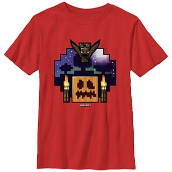 Boys 8-20 Minecraft Terrified Pumpkin Graphic Tee