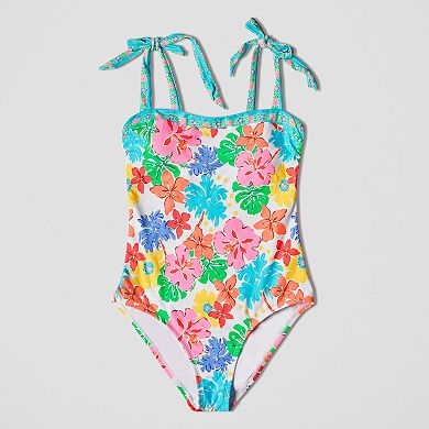 Women's Freshwater Tie Straps Bandeau One-Piece Swimsuit