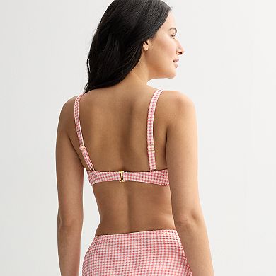 Women's Freshwater Plaid Underwire Bra Swim Top